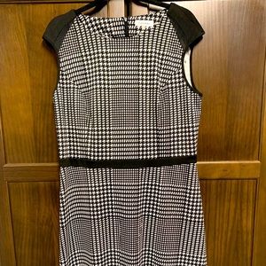 Calvin Klein size 14 -Black & white dress-NWOT poly spandex blend